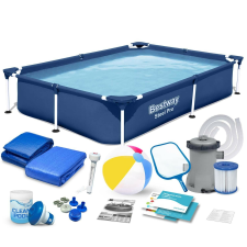 Bestway Téglalap alakú keretmedence 221x150x43 cm 16in1 bestway 56401n medence
