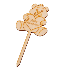  Beszúrós maci &amp;#34;Boldog Valentin napot&amp;#34; felirattal 16cm dekorációs kellék