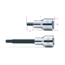 Beta 009200435 920PE 14L 1/2&quot;-os imbusz-Dugókulcs, krómozott, barnított hegy dugókulcs