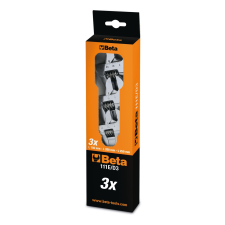 Beta 111E/D3 3 darabos állítható villáskulcs készlet – krómozott, mm/coll skálával villáskulcs