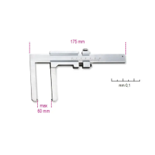 Beta 1650FD Tolómérő féktárcsához, rozsdamentes acélból, pontosság 0.1 mm (016500050) mérőszerszám