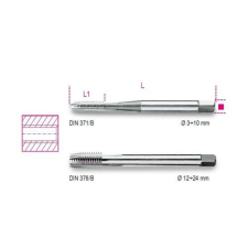 Beta 428FP 24 Egyenes hornyú gépi menetfúró, HSS menetmetsző, menetfúró