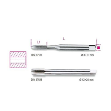 Beta 429FP 10 Egyenes hornyú gépi menetfúró, HSS-CO 5% menetmetsző, menetfúró