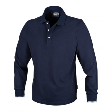 Beta 7557BL Három gombos pólóing, hosszú ujjú 100% pamut, 200 g/m2, kék, XXL (075570205)