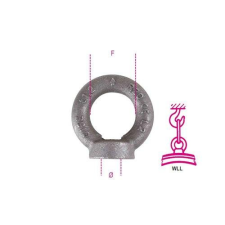 Beta 8042EN M30 Emelő gyűrűs anya, fekete barkácsolás, csiszolás, rögzítés