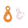 Beta 8057R - 8057 emelőhorog füles önzáró típusú nagyszilárdságú ötvözött acél