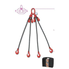 Beta 8098 D6-2 rögzítő emelőheveder közelítő horgokkal 4 karos lánc, táskában barkácsolás, csiszolás, rögzítés