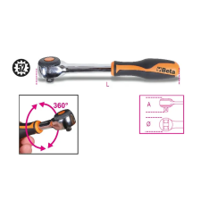 Beta 910/58 Irányváltós racsni 3/8" 52 fogú (009100884) dugókulcs