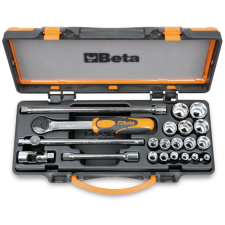 Beta 910A/C16Q 16 Dugókulcs és 5 tartozék fémdobozban (009100932) dugókulcs