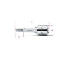Beta 910ME 6 3/8”-os imbusz-dugókulcs, krómozott dugókulcs