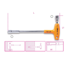 Beta 941 8 mm T-szárú dugókulcs,műanyag markolattal (009410108) dugókulcs