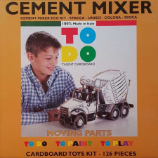  Betonkeverő - Cement mixer, 126 darabos - Kifestő karton makett, modell építő- és kreatív szett gyermek- és ifjúsági könyv