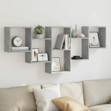  Betonszürke forgácslap fali polc 159 x 18 x 66 cm bútor