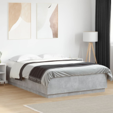 betonszürke szerelt fa ágykeret 120 x 200 cm ágy és ágykellék