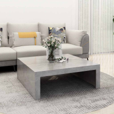  betonszürke szerelt fa dohányzóasztal 100 x 100 x 35 cm bútor