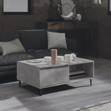  betonszürke szerelt fa dohányzóasztal 90 x 60 x 35 cm bútor