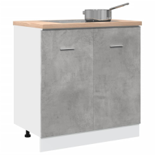Betonszürke szerelt fa mosogató alsószekrény 80 x 46 x 81,5 cm bútor