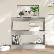  betonszürke térelválasztó könyvszekrény 80 x 30 x 72 cm bútor