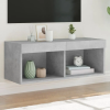  Betonszürke TV-szekrény LED-világítással 80 x 30 x 30 cm