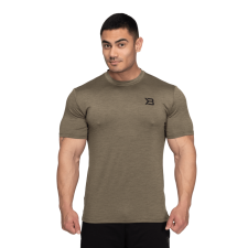 Better Bodies Essex Stripe Tee Washed Green Melange férfi edzőruha