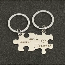  Better Together Pár Kulcstartó Szett Pároknak és Barátoknak kulcstartó