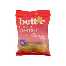 Bettr Bettr bio vegán gluténmentes quinoa kréker kurkuma&amp;kömény 100 g reform élelmiszer