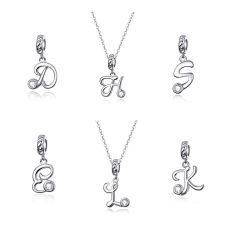  Betű Charm 925 Ezüst Charm & Medál | MyCharm – N medál