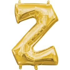 Betűs Gold, Arany mini Z betű fólia lufi 33 cm party kellék