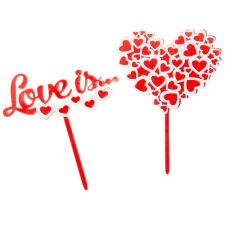  Betűző szív 14cm 2db-os dekorációs kellék