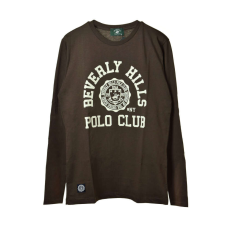 Beverly Hills Polo Club BH sötétbarna, hosszú ujjú férfi felső – XL