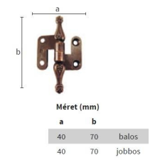  Bevéső bútorpánt jobbos bútor