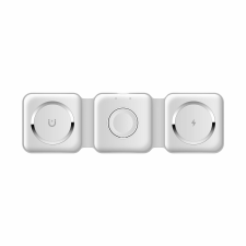 bewello BW2063 3 az 1-ben Wireless töltőállomás - Fehér (15W) (BW2063) mobiltelefon kellék