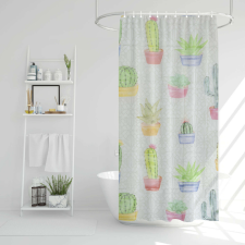 Bewello Family Home Zuhanyfüggöny - KAKTUSZ mintás - 180 x 180 cm 11528E lakástextília
