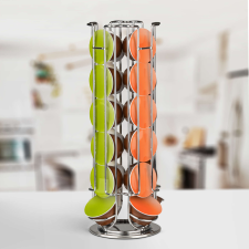 bewello Fém tartó kávékapszulákhoz - 24 kapszula Dolce Gusto - króm kávéfőző kellék