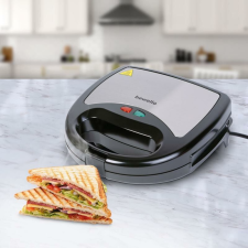 bewello Szendvicssütő - 3 az 1-ben - 220-240V - 800W - ezüst/fekete szendvicssütő