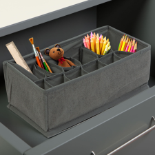 bewello Szövet tárolódoboz 32×16×11 cm – 12 rekeszes fiókrendező szekrénybe bútor