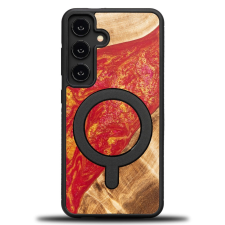 Bewood Neons Paris MagSafe-kompatibilis tok Samsung Galaxy A55 5G - barna-piros tok és táska