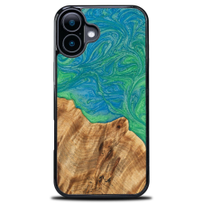Bewood Neons Tokyo tok iPhone 16 - barna-kék tok és táska