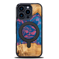 Bewood Neons Vegas MagSafe-kompatibilis tok iPhone 16 Pro - barna-kék tok és táska