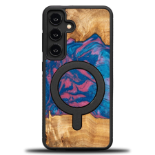Bewood Neons Vegas MagSafe-kompatibilis tok Samsung Galaxy A55 5G - barna-kék tok és táska