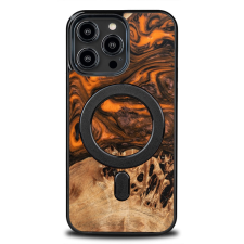 Bewood Orange MagSafe-kompatibilis tok iPhone 15 Pro Max - barna-narancssárga tok és táska