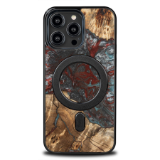 Bewood Planets Pluto MagSafe-kompatibilis tok iPhone 15 Pro Max - barna-szürke tok és táska