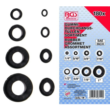 BGS SAE gumi grommet klt. 180-részes barkácsolás, csiszolás, rögzítés