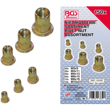 BGS Technic 150 részes galvanizált szegecsanya készlet (BGS 14126) fogó