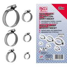 BGS Technic 26 részes csőbilincs készlet (BGS 8055) barkácsolás, csiszolás, rögzítés