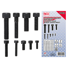 BGS Technic Hengeresfejű csavar készlet, belső hatszögletű, 106 darabos (BGS-14140) autójavító eszköz