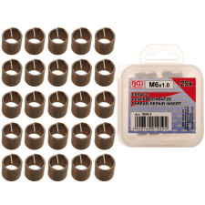 BGS Technic Menetjavító betét, 25 darab, M6x1.0 (BGS 1959-2) barkácsolás, csiszolás, rögzítés