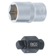 BGS Technic Olajleeresztő kulcs, négyszögletű, 8 mm / 10 mm (BGS-8991) autójavító eszköz