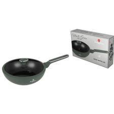  BH-8159 WOK+FEDŐ 28 CM MATTE GREEN edény