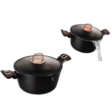 BH-8165 LÁBAS+FEDŐ 24CM BLACK ROSE edény